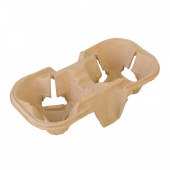 Держатели для 2-х стаканов 193*108*42мм, крафт, пульперкартон /150/ 42 374