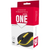 Мышь проводная Smartbuy ONE 329, черный/желтый, 2btn+Roll, 226315
