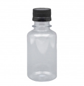 Бутылка d-28мм  0,1л прозрачная + колпачок, НИЗКОЕ ГОРЛО /400/ 3194