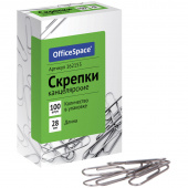 Скрепки OfficeSpace 28мм, 100шт, картонная упаковка, 162153