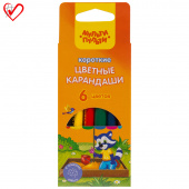 Карандаши 06 цветов Мульти-Пульти "Приключения Енота", короткие, заточенные, 274092