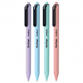 Ручка автоматическая масляная синяя Berlingo "Instinct", ассорти, линия письма 0,5мм, 295482