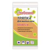 Тряпка для пола 50*60 ЛЮБАША, вискоза, оранжевая