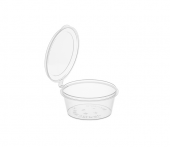 Соусница с внешним закрытием 50мл д62 прозрачная, 80шт/упак, 1246П