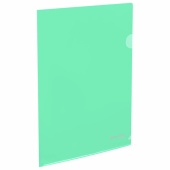 Уголок пластиковый А4, 150мкм, мятный, BRAUBERG "PASTEL", 272892