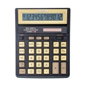 Калькулятор CITIZEN 12-разр., SDC-888TII, 203*158*31мм, 2-е питание, черный/золото, 218794