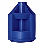 Подставка-органайзер СТАММ "Mini Desk", 10 отд., вращающаяся, синий, 324037