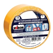 Скотч двусторонний 38мм*10м, основа-полипропилен, UNIBOB 600017