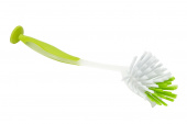Щетка для мытья посуды 29см MITTE, на присоске, зелёный /22/