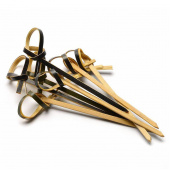 Пика бамбуковая Узелок 6см, чёрная, 100шт/упак /100/ Л