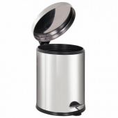 Ведро-контейнер д/мусора с педалью 12л, зеркальное, нерж. сталь, ЛАЙМА "Classic Plus", 608113
