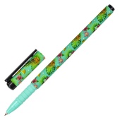 Ручка шариковая синяя BRAUBERG "PINEAPPLE", корпус софт-тач, линия письма 0,35м, 143718