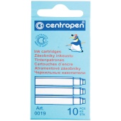 Стержень-картридж чернильный, Centropen, 10шт/упак, синие, картонная упаковка, 063511