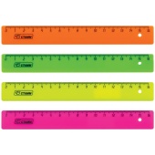 Линейка 16см СТАММ NEON, 4 цвета, ассорти, 027790