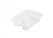 Контейнер прямоуг. под запайку 635мл, соусник, 187*137*45, 40шт/упак, прозр./12/ УЮ