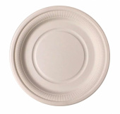 Тарелка 230мм, 50шт/упак, кукурузный крахмал /7/ цвет натуральный (бежевый)