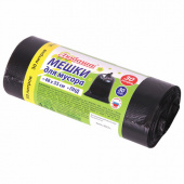 Мус. мешок 30л ПНД, черный, 30шт/рул, 48*55см, 7мкм, ЛЮБАША, 608089