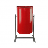 Урна металлическая, 24л, поворотная, бордовая, Уралочка Бюджет 2, У06252 /20/