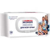 Салфетки влажные 120шт Эконом Smart, для всей семьи, 504861