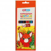 Карандаши 12 цветов ArtSpace "Милые зверюшки", заточенные, 325667