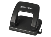 Дырокол BRAUBERG "Classic" до 25л, черный, 229697