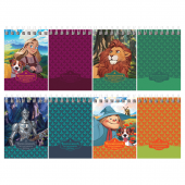 Блокнот А7 40л, клетка, BG "Волшебник Изумрудного Города", гребень, 377320