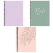 яяТетрадь 48л. А5, клетка, гребень, Greenwich Line "Nude", ассорти 3 вида, 310158