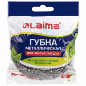 Мочалка для посуды LAIMA метал. 50г, 1шт/упак (скрубер), 603101