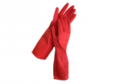 Перчатки резиновые красные, L, удлиненная манжета 25 см, LAIMA 80 г., 700530