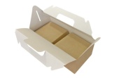Контейнер универсальный (СУМКА-ПЕРЕНОСКА) OSQ Box With Handle, 288*142*98, Крафт/белый /200/
