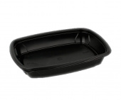 Ланч-бокс СпК-230, 1-секция, 700мл, ДНО, 50шт/упак, ЧЕРНЫЙ пластик