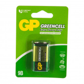 Батарейка тип КРОНА (20R8H, 6LF22) GP (Джи-Пи) Greencell, 9V, солевые, блистер /10/