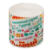 Туалетная бумага б/втулки Добрый моток 1-сл., серая, 25м /48/ 126554
