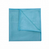 Салфетка микрофибра д/стекол 30*30см, бирюзовая, 270г/м2, без упак, /100/ 270-001