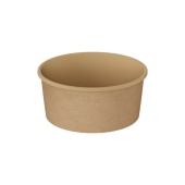 Контейнер круглый d=145мм 760мл, ДНО, 25шт/упак (крафт/крафт) /12/ OneBowl UP