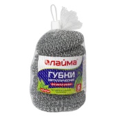 Мочалка для посуды LAIMA метал. 15г, 6шт/упак (плетеная), 603103