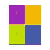 Тетрадь 48л. А5, клетка, скрепка, BG "Monocolor. Chat", неон ассорти, 340975