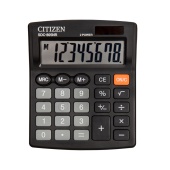 Калькулятор CITIZEN 8-разрядов, SDC-805NR, настольный, 105*120*21мм, черный, 268476