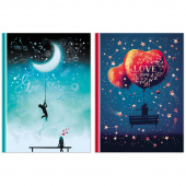 Тетрадь-блокнот А6 80л, клетка, тв.обложка, BG "Love story", ассорти 2 вида, 311873