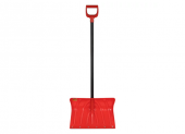 Лопата снеговая пластиковая "Прораб" ГРАНДМАСТЕР 500*340мм, с алюм. чер. и V-ручка /5/ 700331
