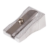 Точилка BRAUBERG 1 отверстие "Style", металл, клиновидная, 222484