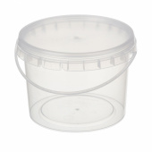 Ведро РР 2 (2,25) л прозрачное /600/ КРЫШКА
