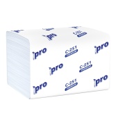 Салфетки д/диспенсера (N4) V-укл., 2-сл., 200л, 21*15см, белые, PROtissue /20/ С251