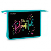 Папка-конверт на молнии Berlingo A5 "So beautiful", 240*205*40мм