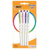 Набор ручек шариковых 4 цвета BIC Cristal Up Fun, линия письма 0,32мм, блистер 143974