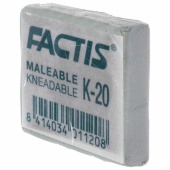 Ластик-клячка  FACTIS K 20, супермягкий, прямоугольный, 37*29*10мм, 228017