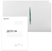 Скоросшиватель картонный немелованный BRAUBERG, 300 г/м2, белый, 200л., 122736