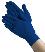 Перчатки латексные синие, ХL, неопудренные, 25пар/упак /10/ Safe&Care High Risk