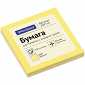 Бумага для заметок OfficeSpace 76*76мм, 100л, желтый, 299716