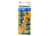 Батарейка 76A (G13, LR44),  SONNEN Lithium, алкалиновая, 10шт/блистер, 457137